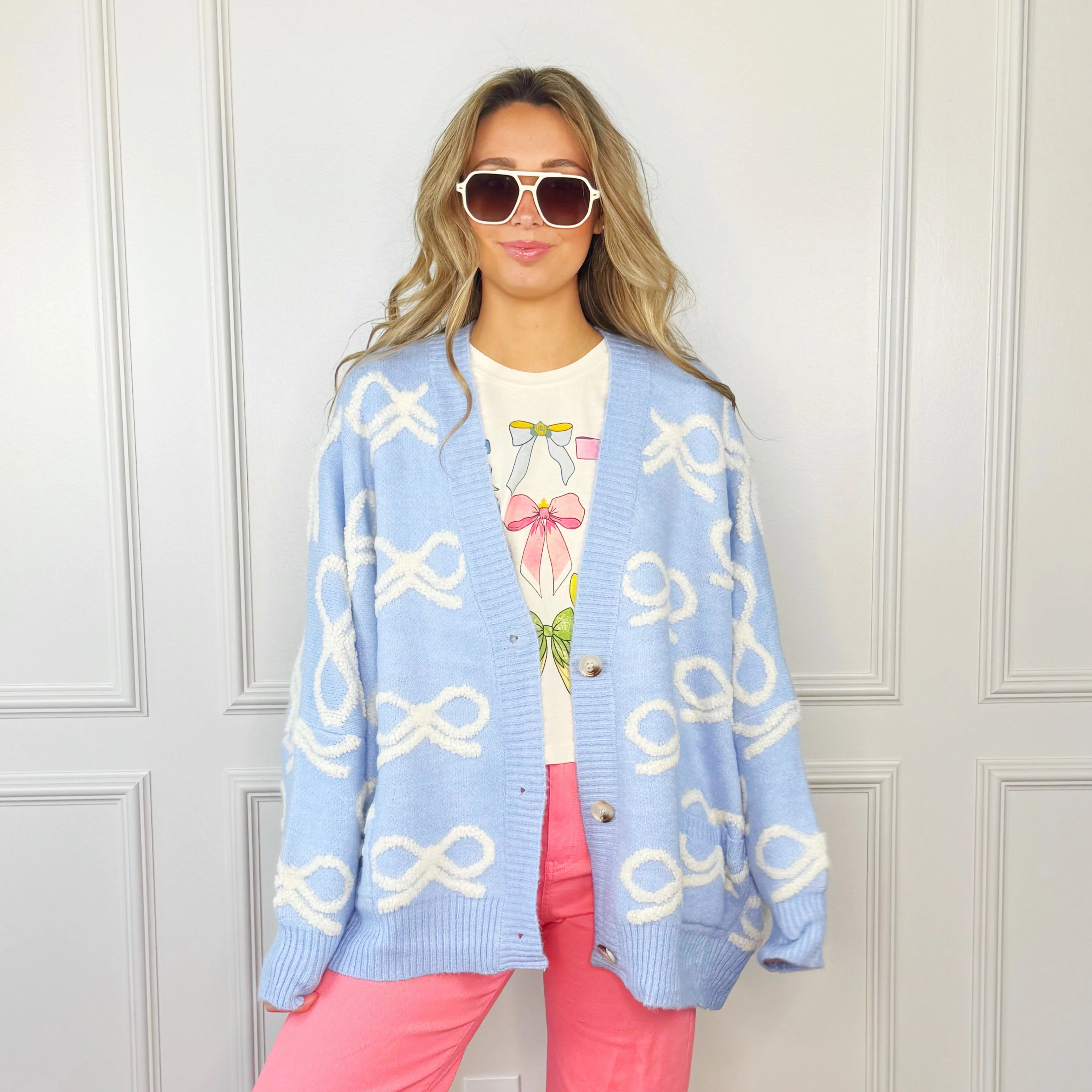 Blue Bows Cardigan - Image 4