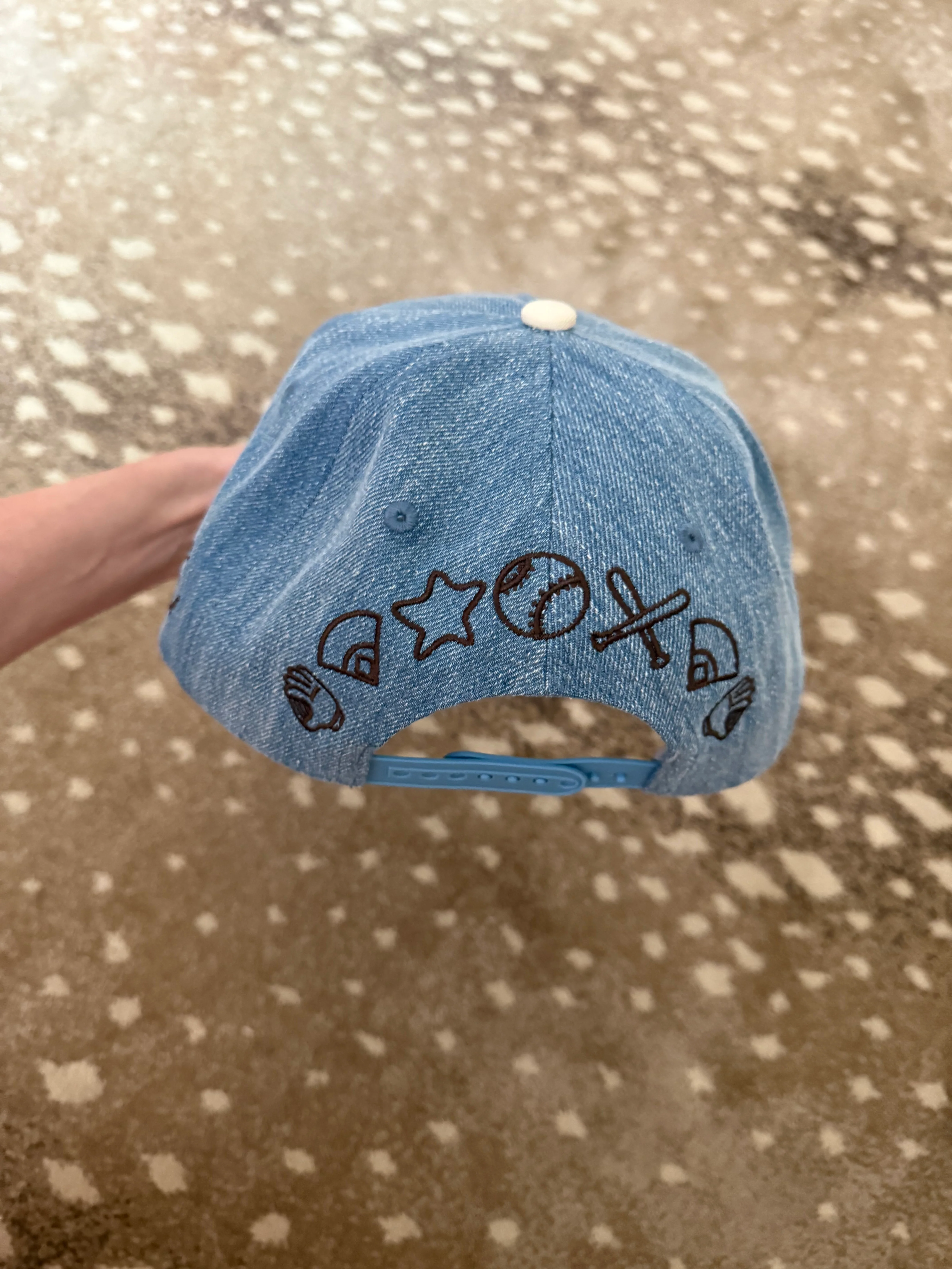 Blue Leopard Baseball Mom Hat-Pre Order - Image 3