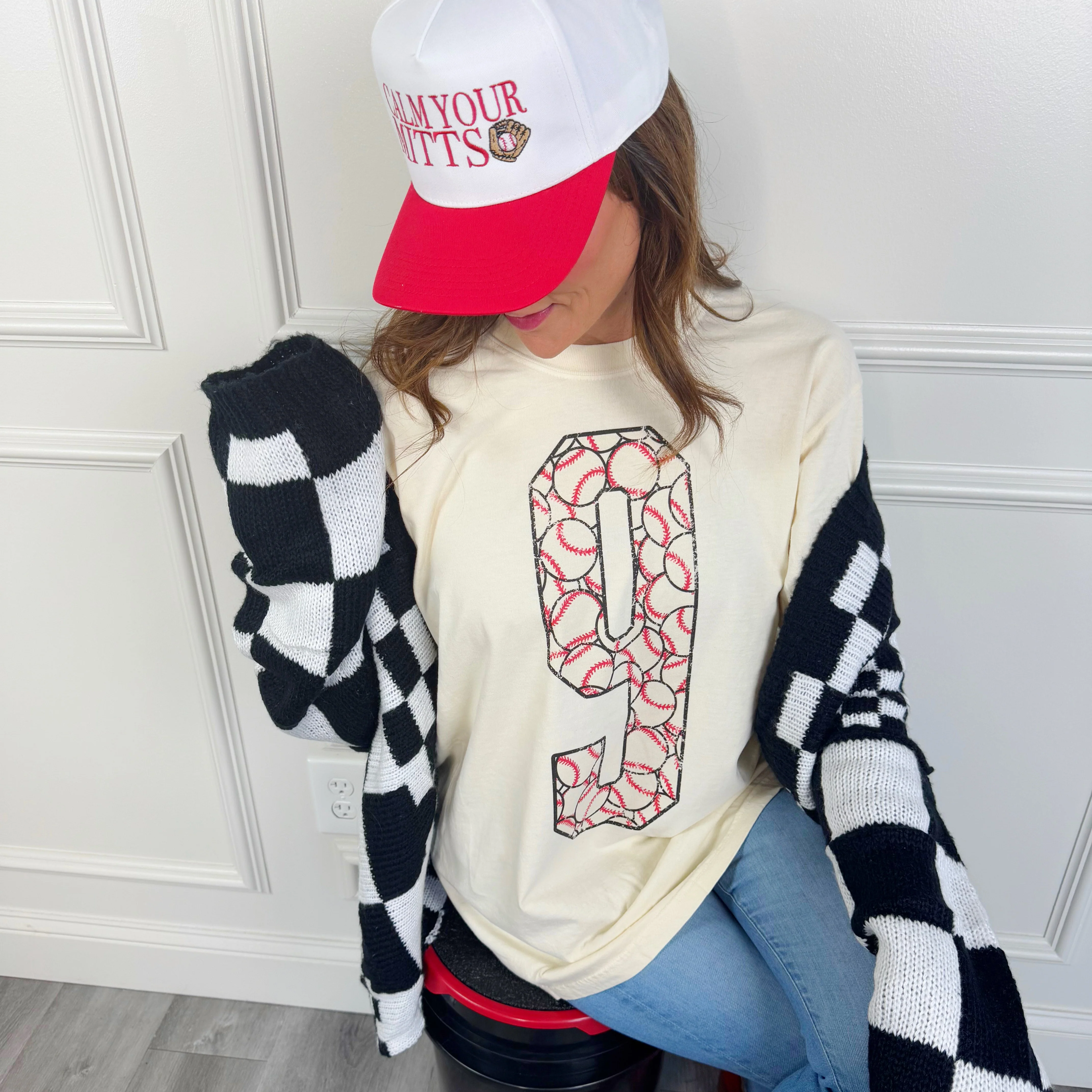 Custom Baseball Number Y & A Tee - Image 4