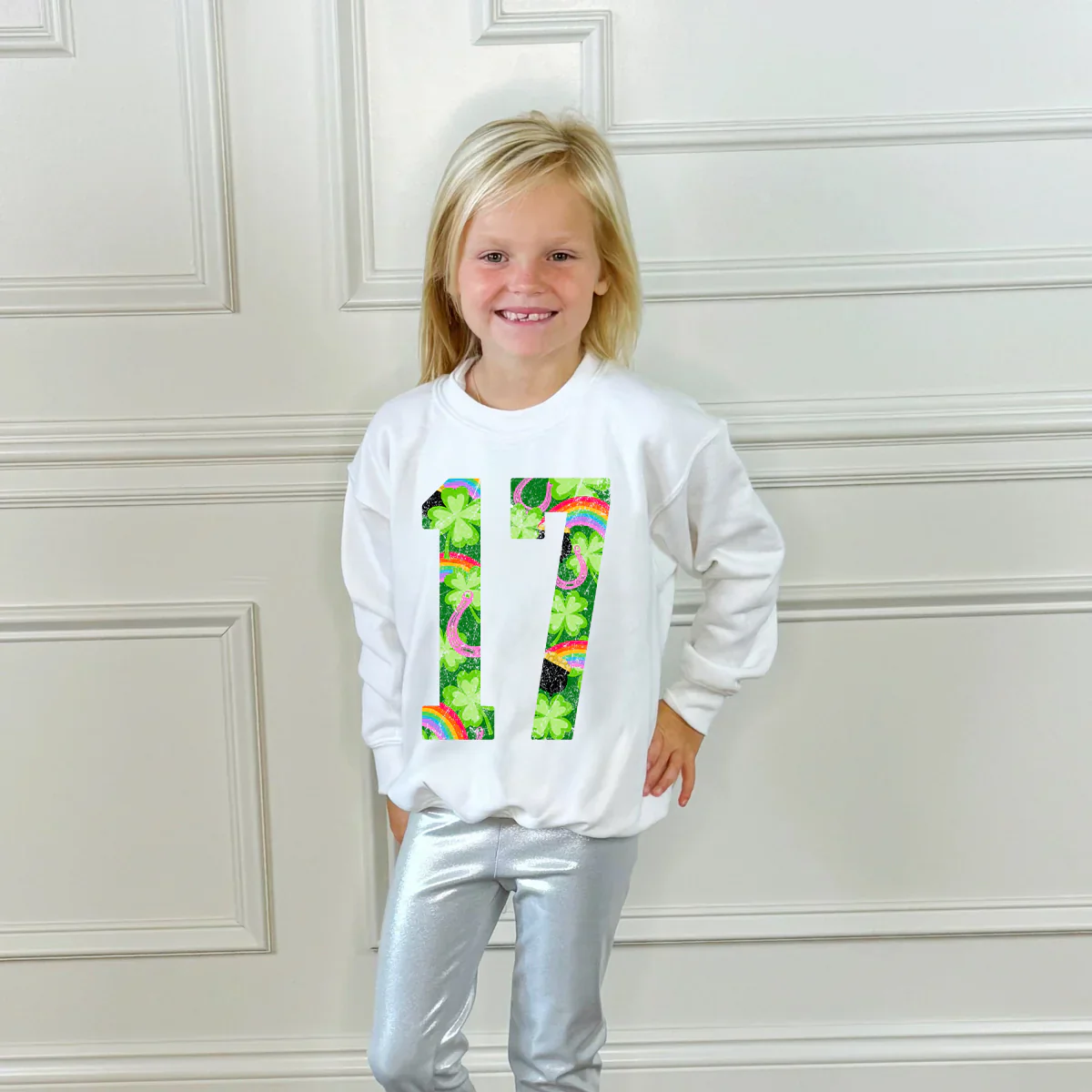 Lucky 17 Youth & Adult Sweatshirt - Image 2