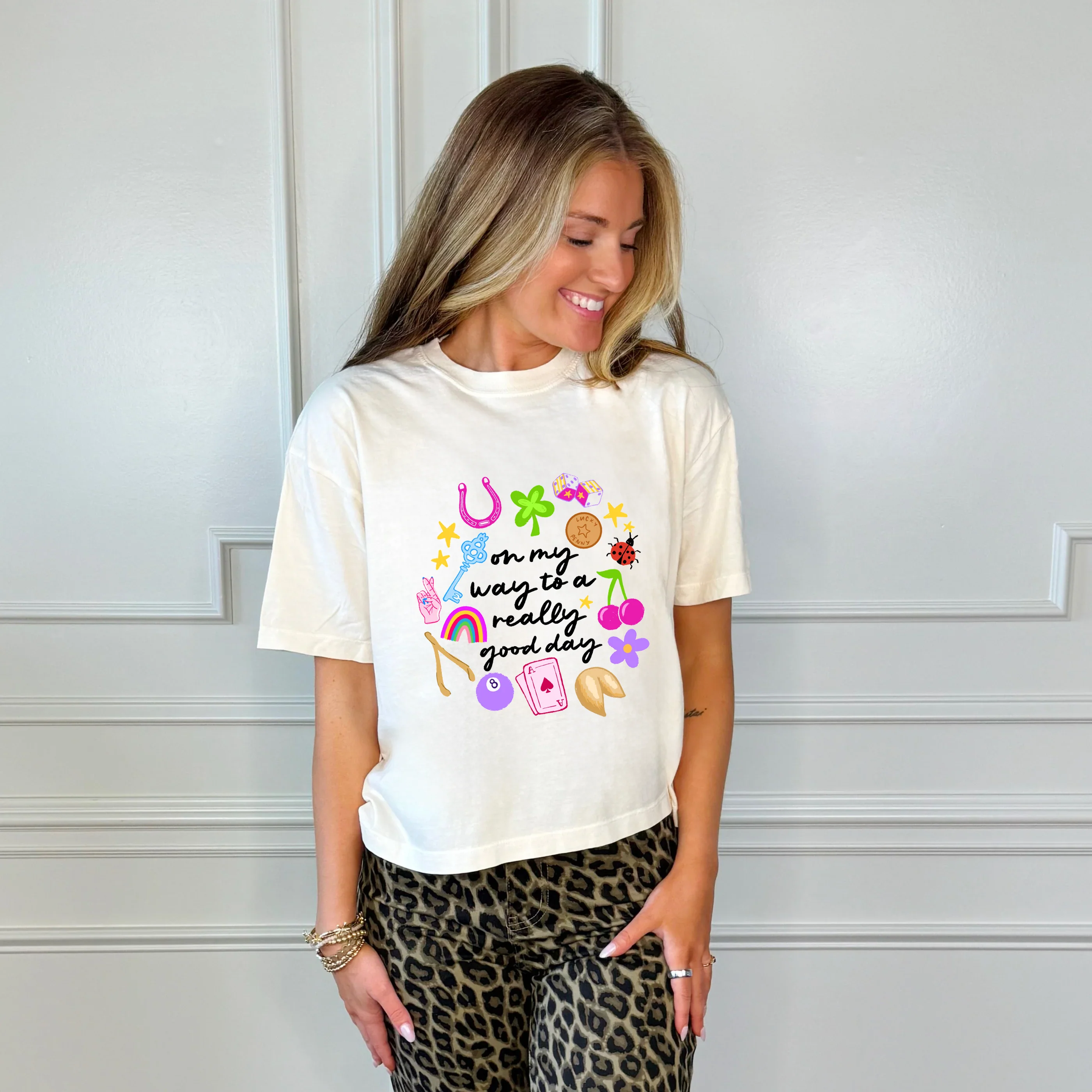 On My Way to a Really Good Day Crop Tee