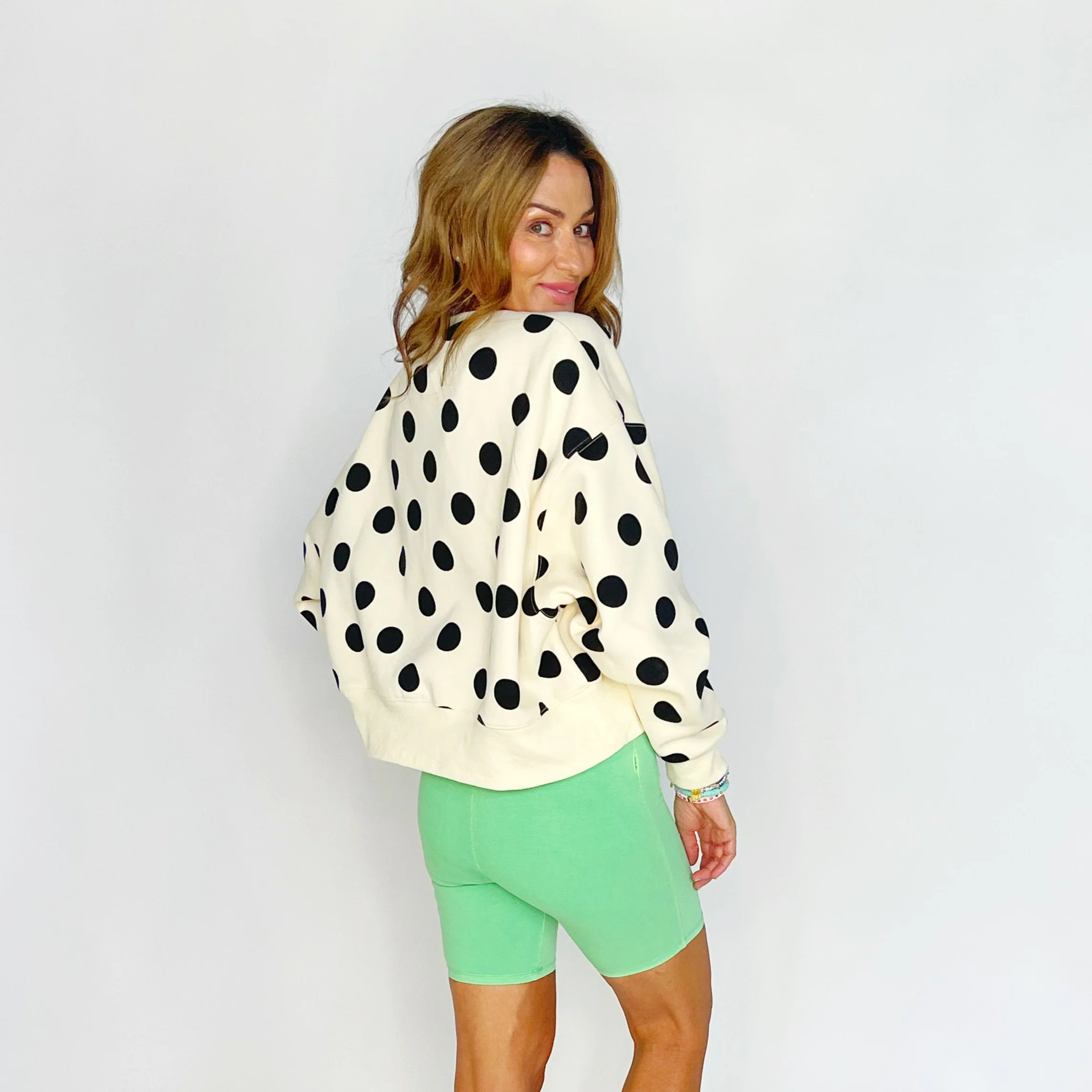 Polka Dot Crop Sweatshirt - Image 4